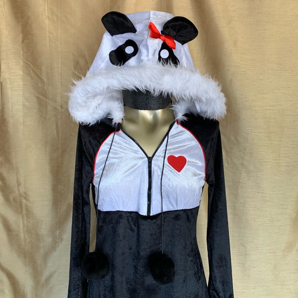 HALLOWEEN SEXY COSPLAY RAVE FESTIVAL COSTUME PANDA BEAR WOMENS DRESS 🎃